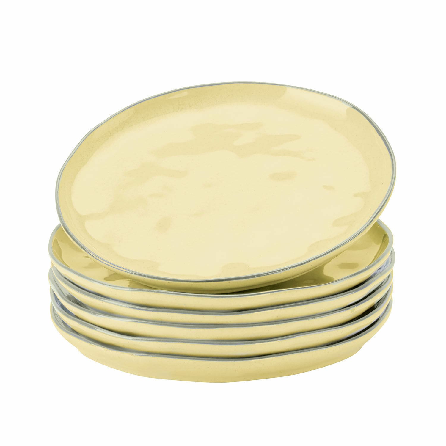 Dessertteller 6er Set Biarré gelb