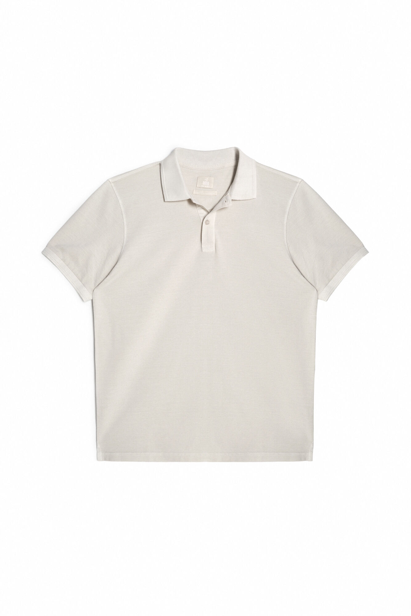 Camisa polo, piqué lavado, avião bordado - Cinza