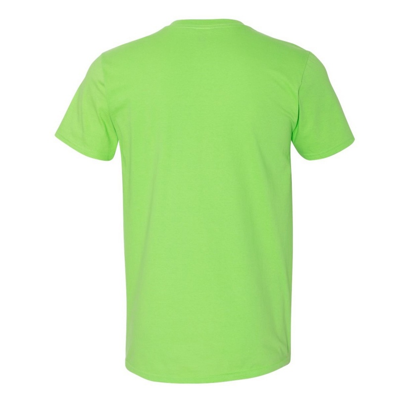 Camiseta básica de manga curta macia, 100% algodão grosso, Gildan