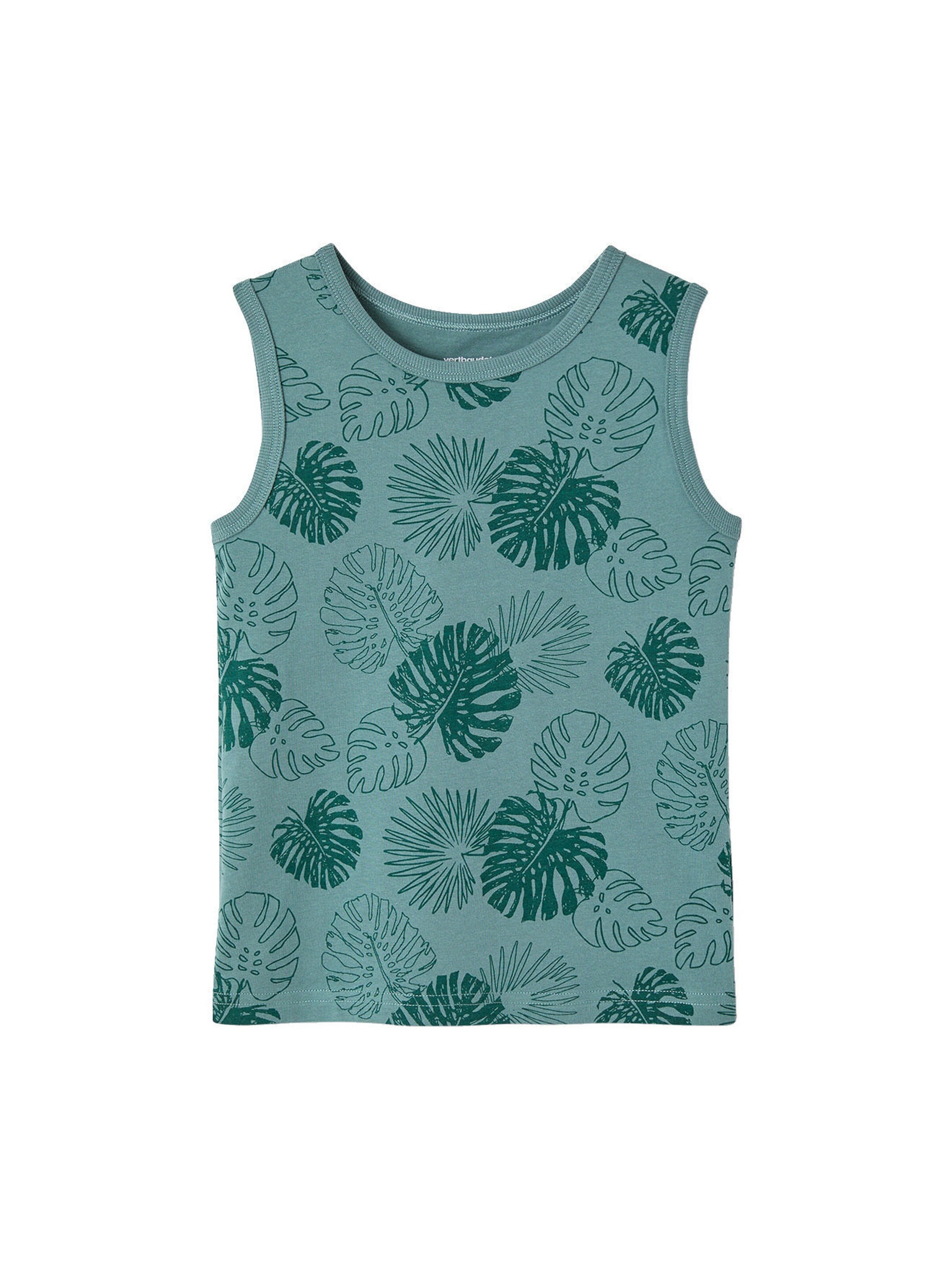 Vertbaudet Jungen Trägershirt mit Recycling-Baumwolle grün