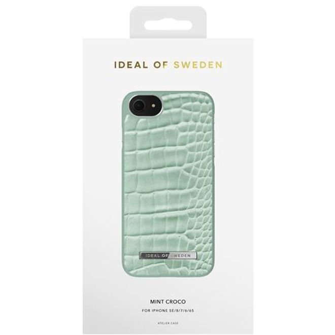 iPhone SE (2022/2020) / 8 / 7 / 6S Hardcase Hülle Atelier Case (IDACSS21-I7-261) - Mint Croco