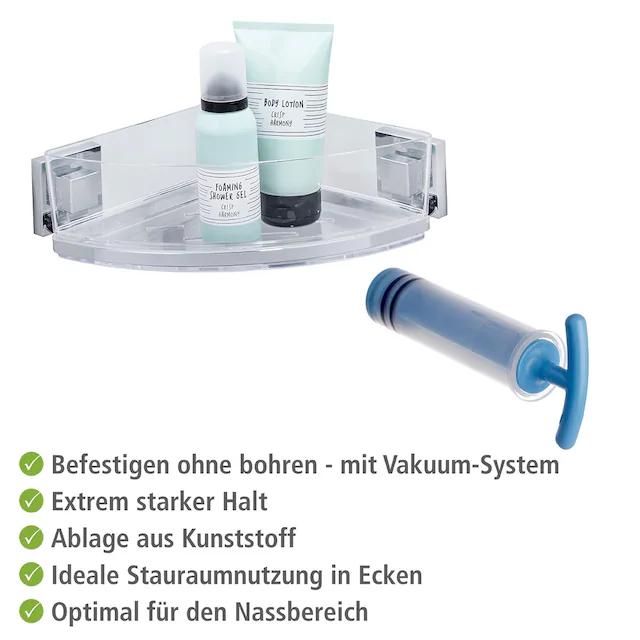 WENKO Eckregal »Vacuum-Loc Quadro« 1 Etage