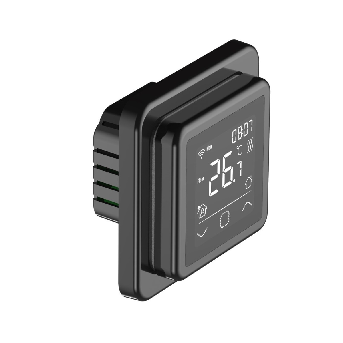 Best Design Touch digitale inbouw klokthermostaat incl. WiFi zwart