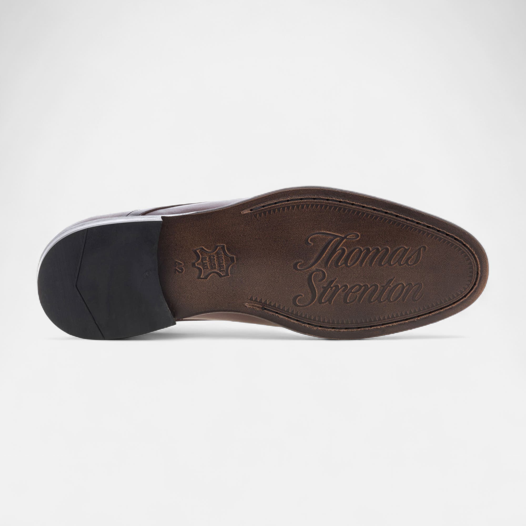 Chaussures habillées cousues Homme en cuir cognac
