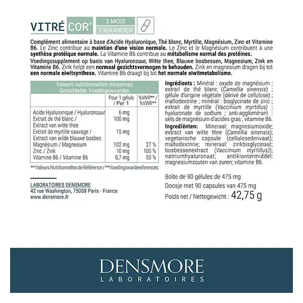 Densmore Vitrécor - Manutenção da Visão - Curso de 3 meses
