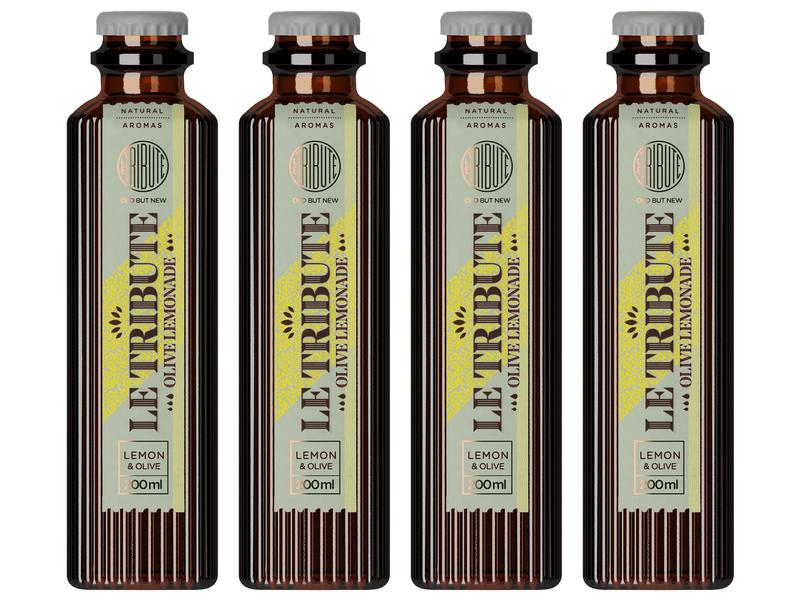 Le Tribute Oliven Limonade 4 x 0.2 l Kohlensäurehaltiges Getränk mit dem Geschmack nach Oliven & Zitronen