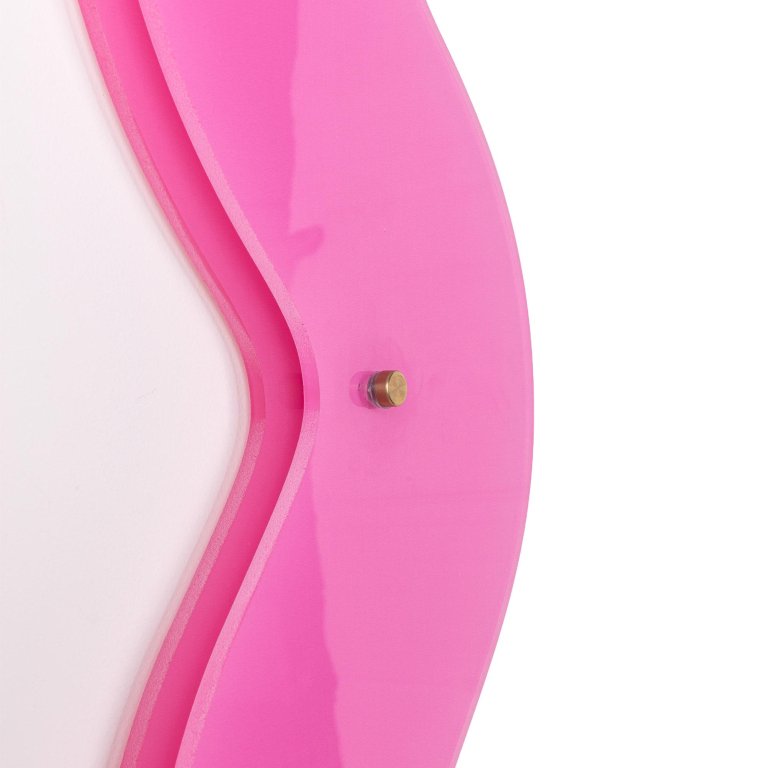 Seletti Supercurve Flower spiegel met verlichting 119x108 roze