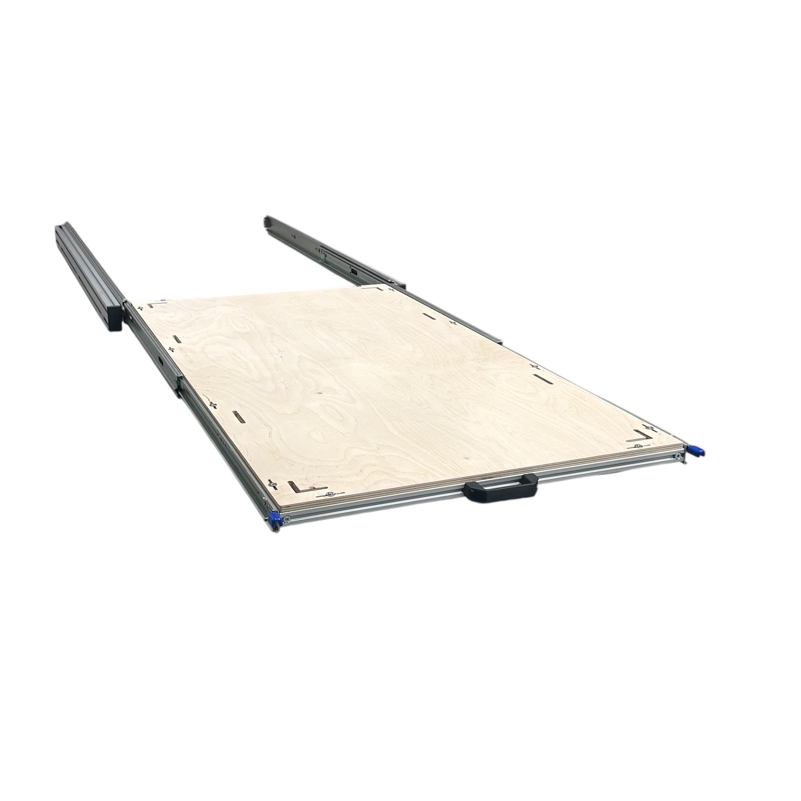 Aluminium schuifframe 120x60cm met 9 mm multiplex plaat