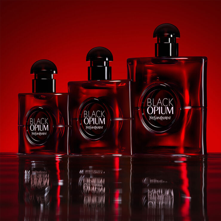 Yves Saint Laurent Black Opium Eau de Parfum Over Red