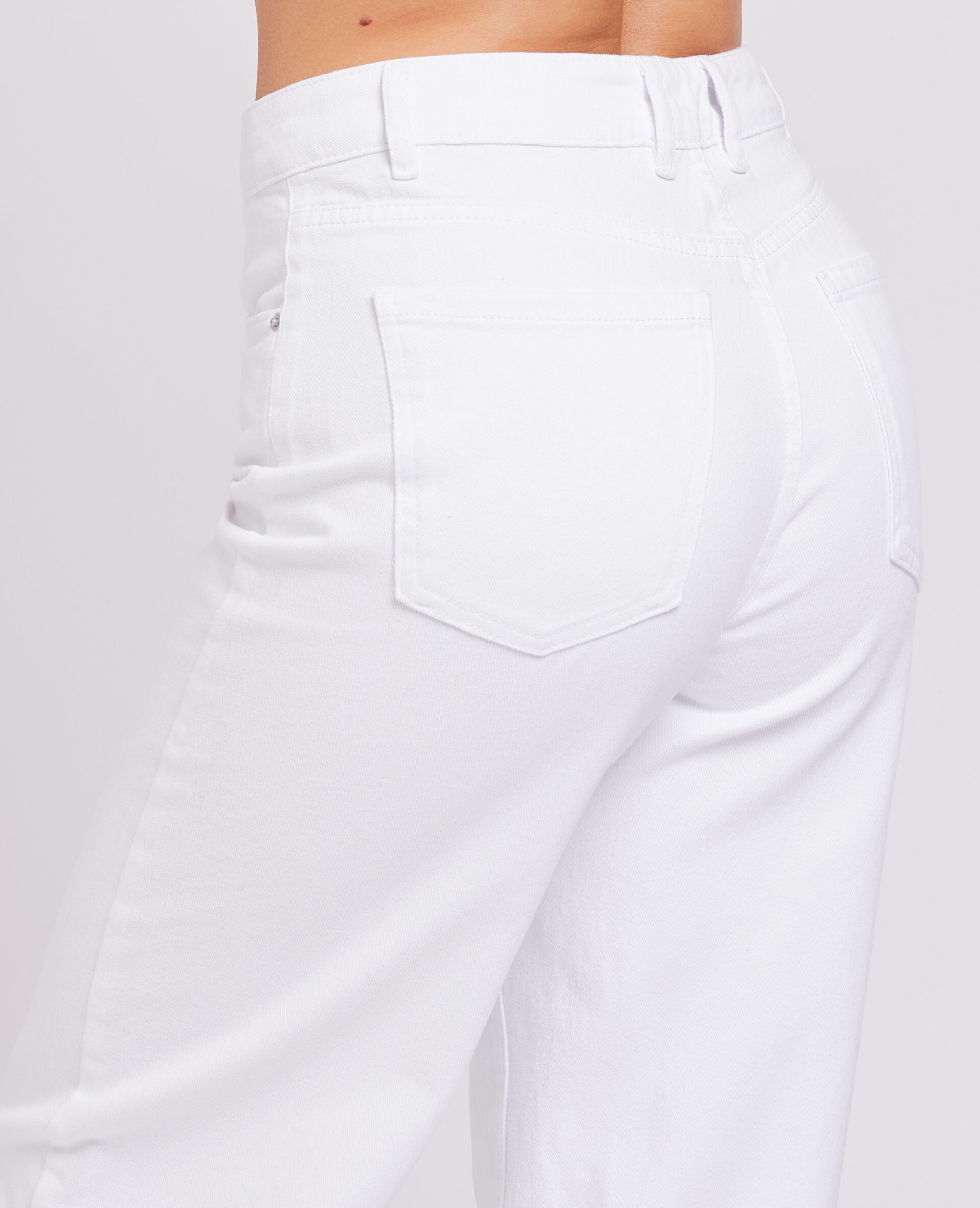 Jean large uni - Blanc