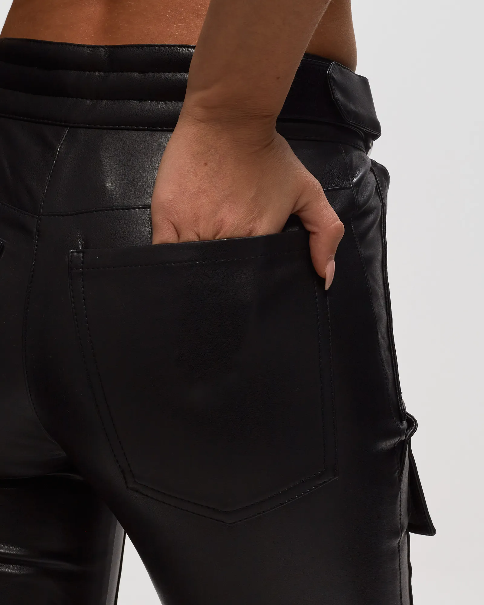 MISBHV VEGAN LEATHER MOTO TROUSERS