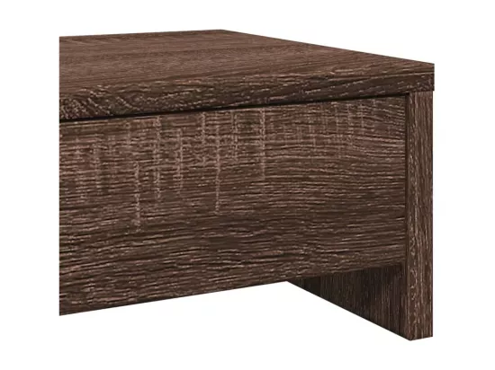 Support de moniteur avec tiroirs chêne marron bois d'ingénierie