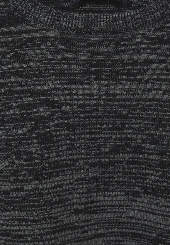 Mouliné Strickpullover - graphite grey melange