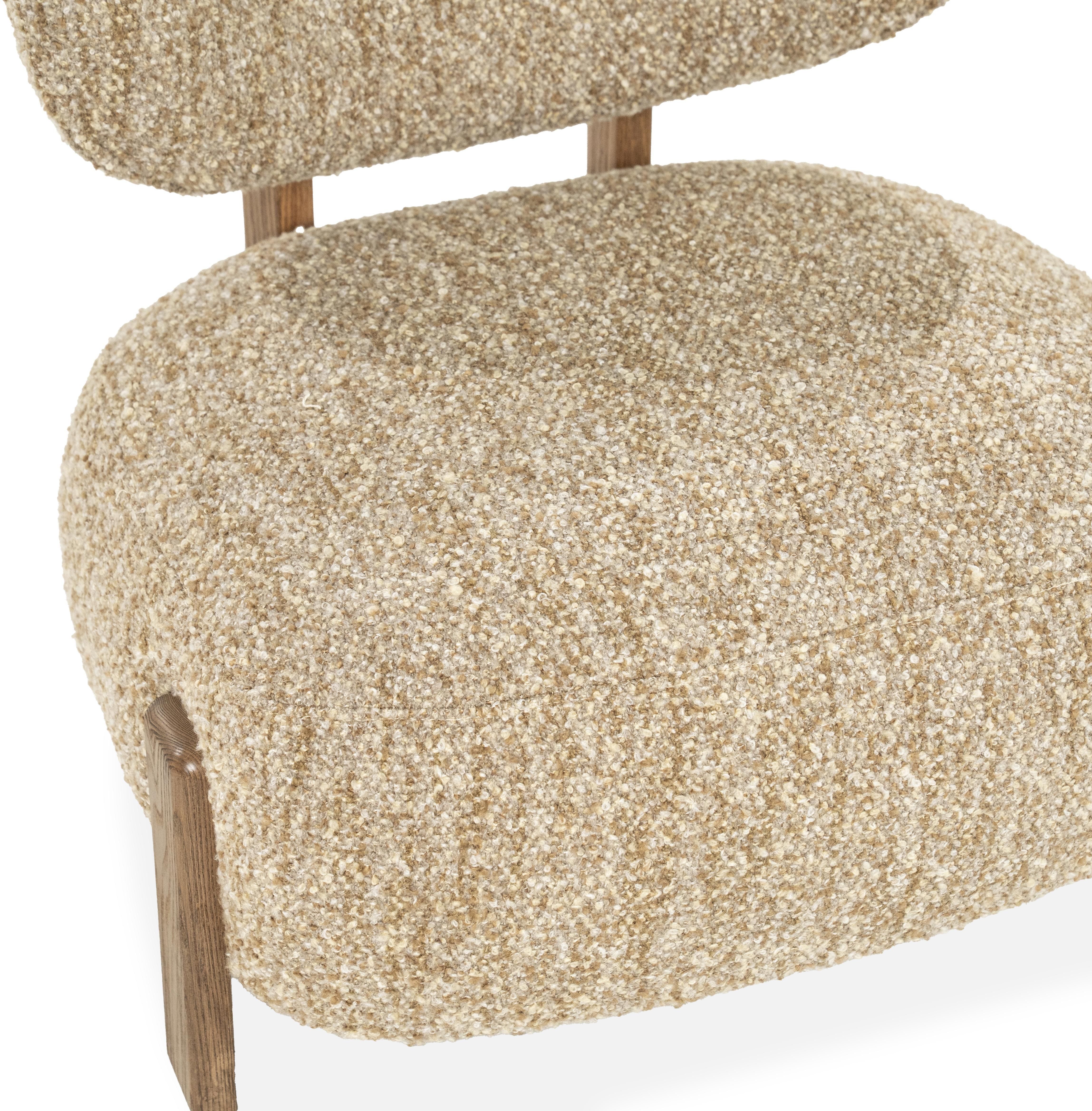 Fauteuil Taupe bay bruin 96510 Reza B75 x D80 x H76.5 cm