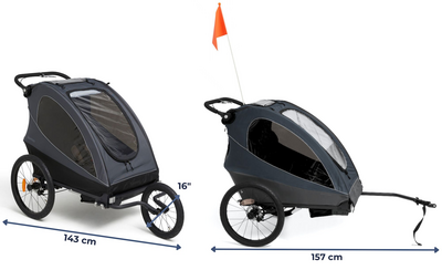 Beemoo Sporty Trail Sykkelvogn, Green