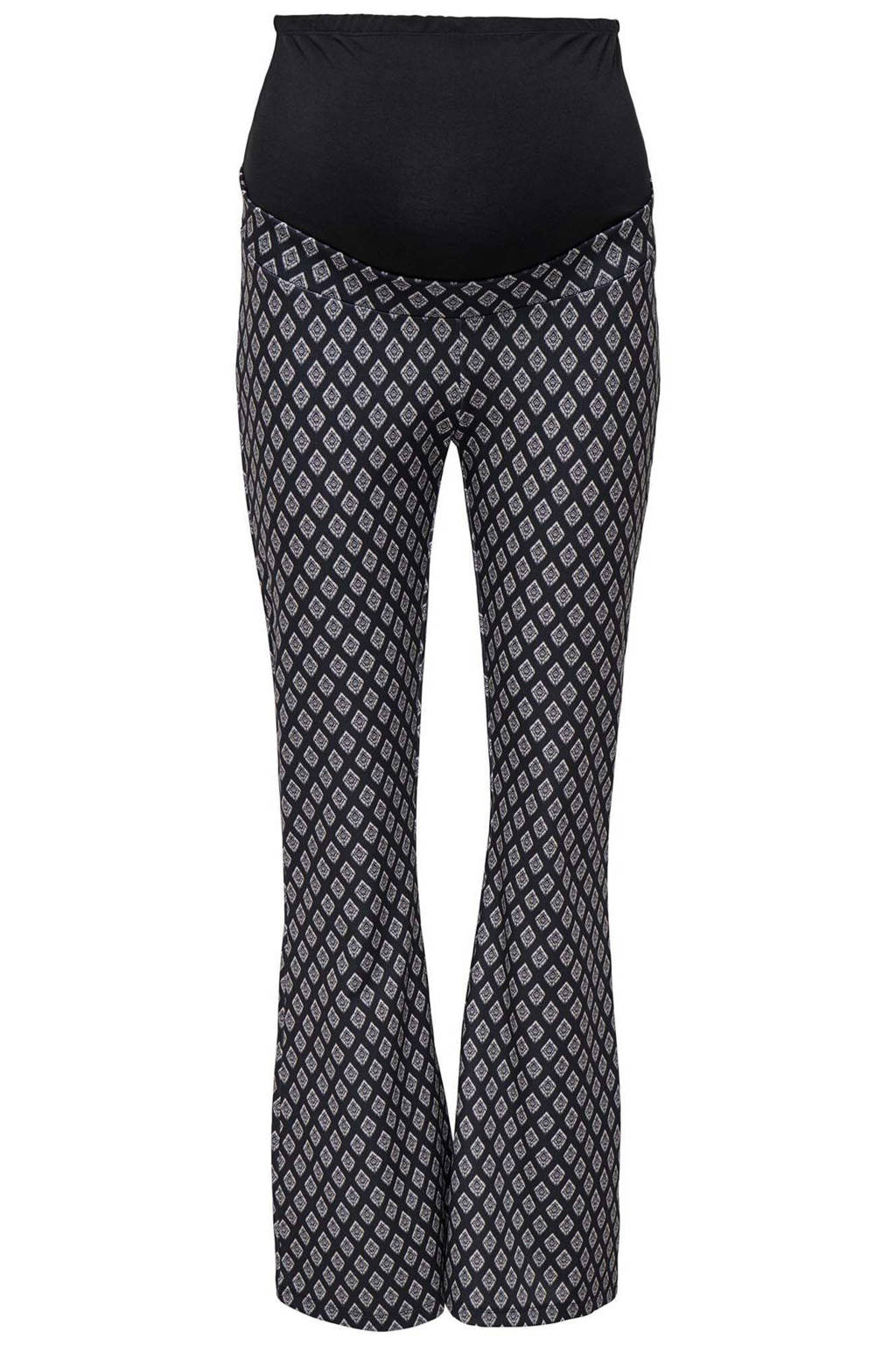 ONLY MATERNITY flared fit zwangerschapsbroek OLMESRA zwart/grijs