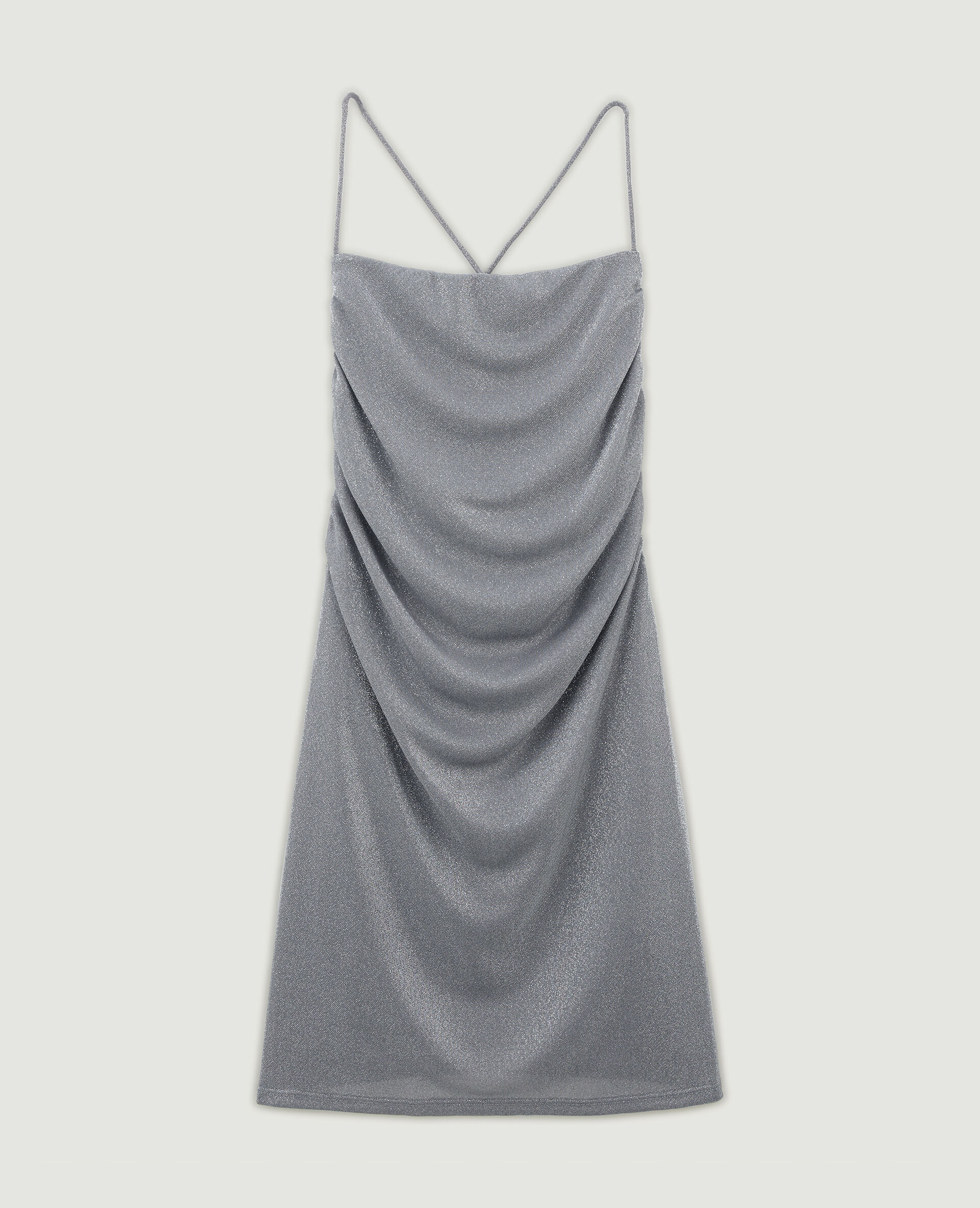 Robe courte irisée - Gris