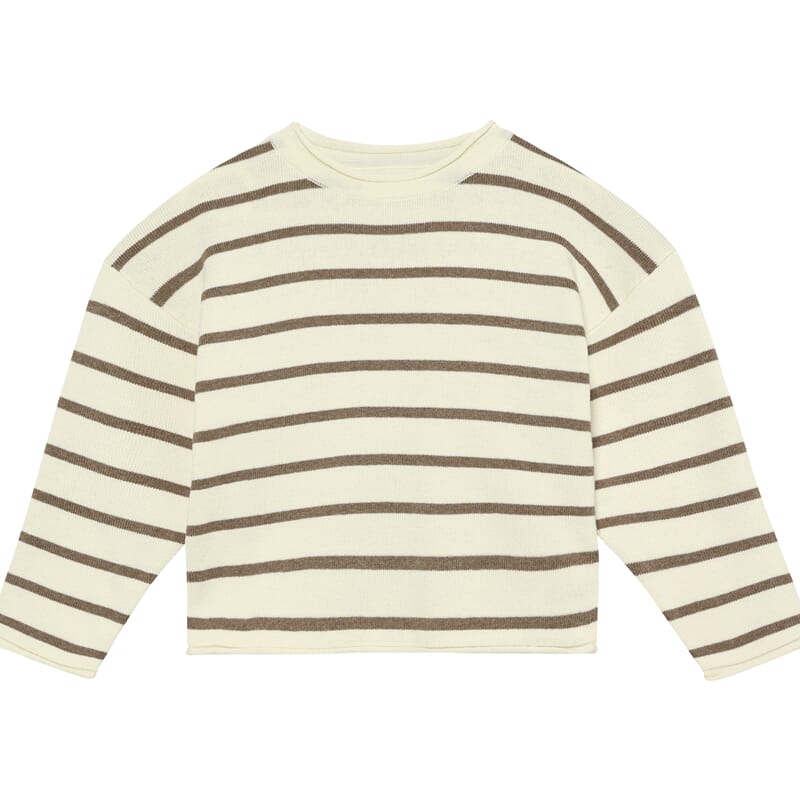 Pullover Knit Stripe savannah melange - Huttelihut - Rumpetroll