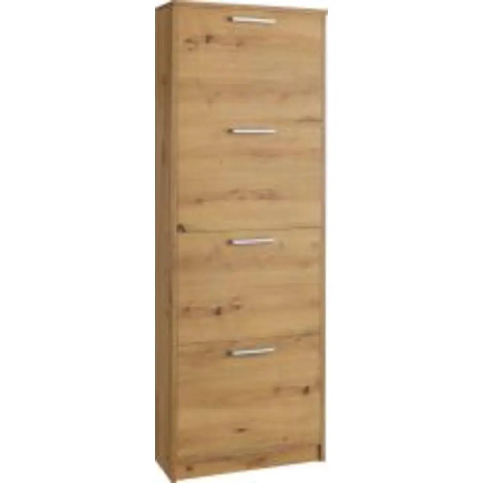 Bill - Schoenenkast met 4 kleppen in eiken effect