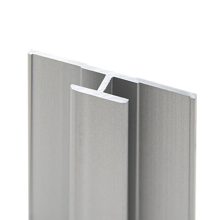 Profilé de jonction pour panneaux muraux Schulte DécoDesign, alu argenté