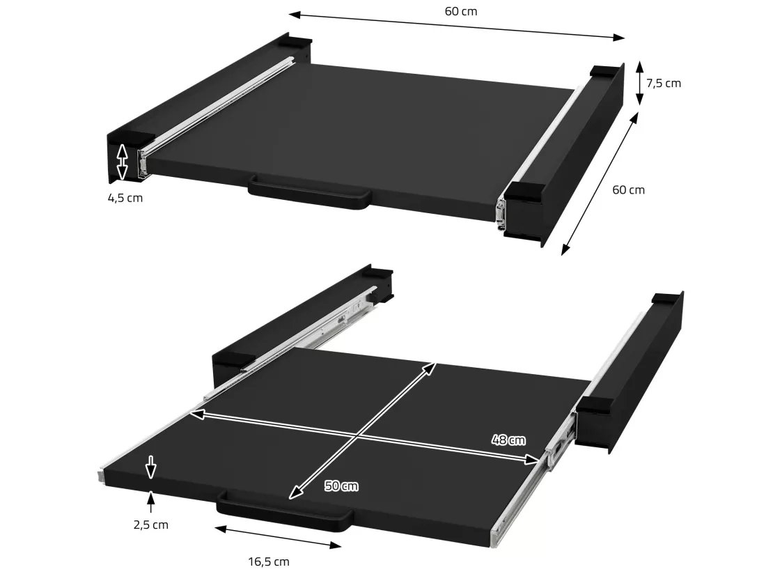 Cadre intermédiaire universel lave-linge cadre liaison extensible noir ML-Design
