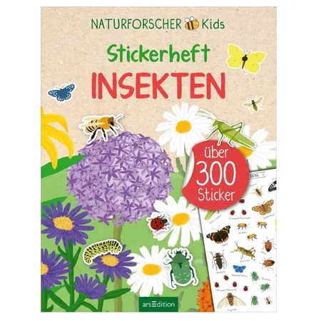 ars Edition Naturforscher-Kids – Stickerheft Insekten