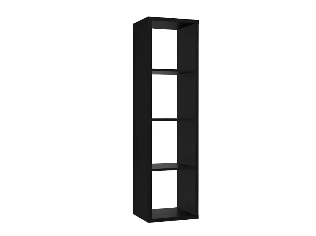 Etagère colonne 4 casiers noir mat - CLASSICO