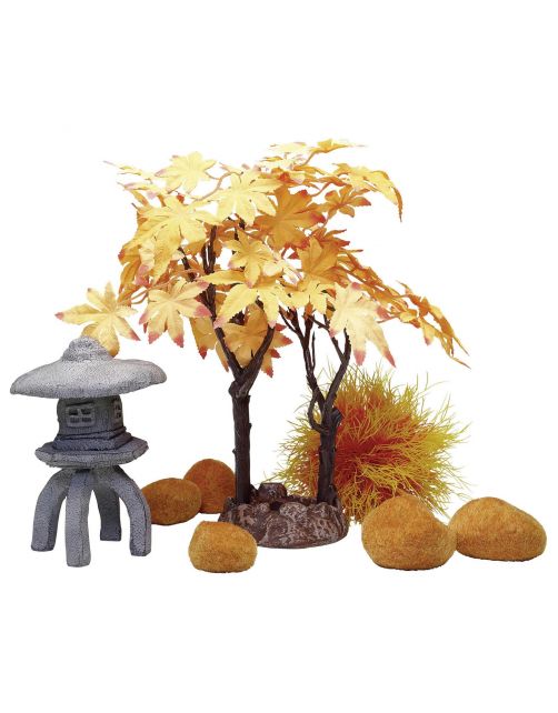 Biorb Decor Set Herfst - Aquarium - Ornament - Oranje Oker Lichtbruin