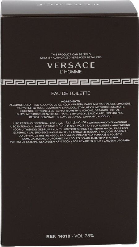 Versace - L Homme - Eau de Toilette - 100ml