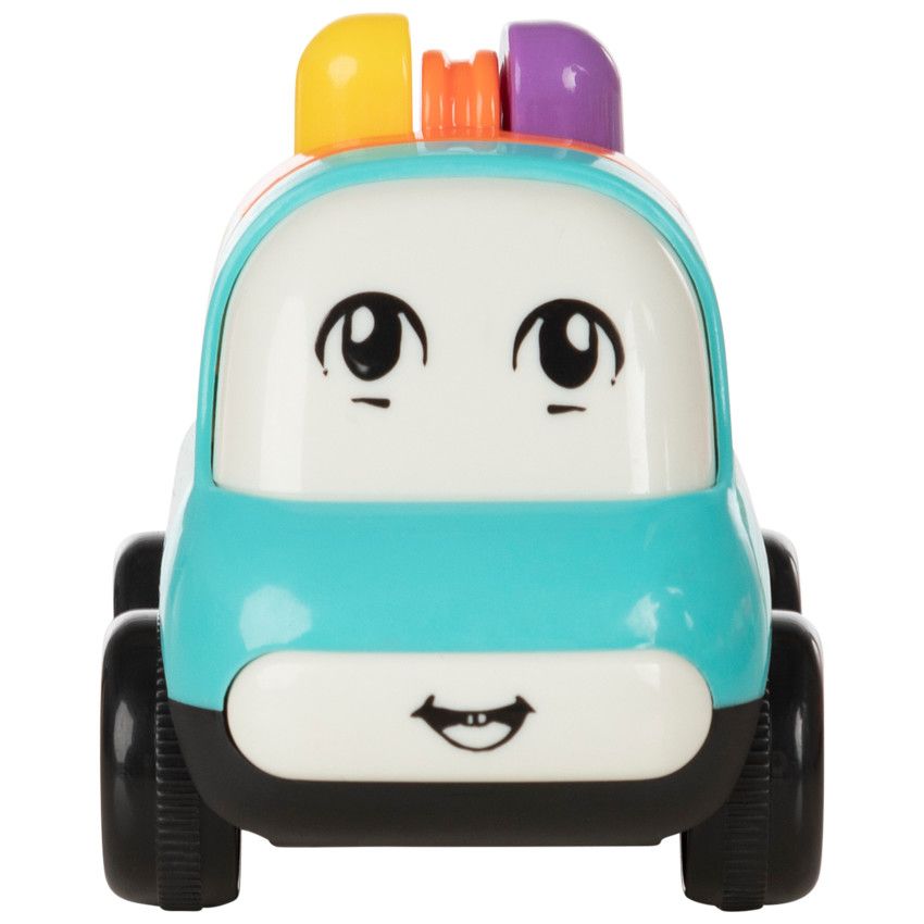 Jouet 1er âge petite voiture Vroumpiz - Bleu - Ecru