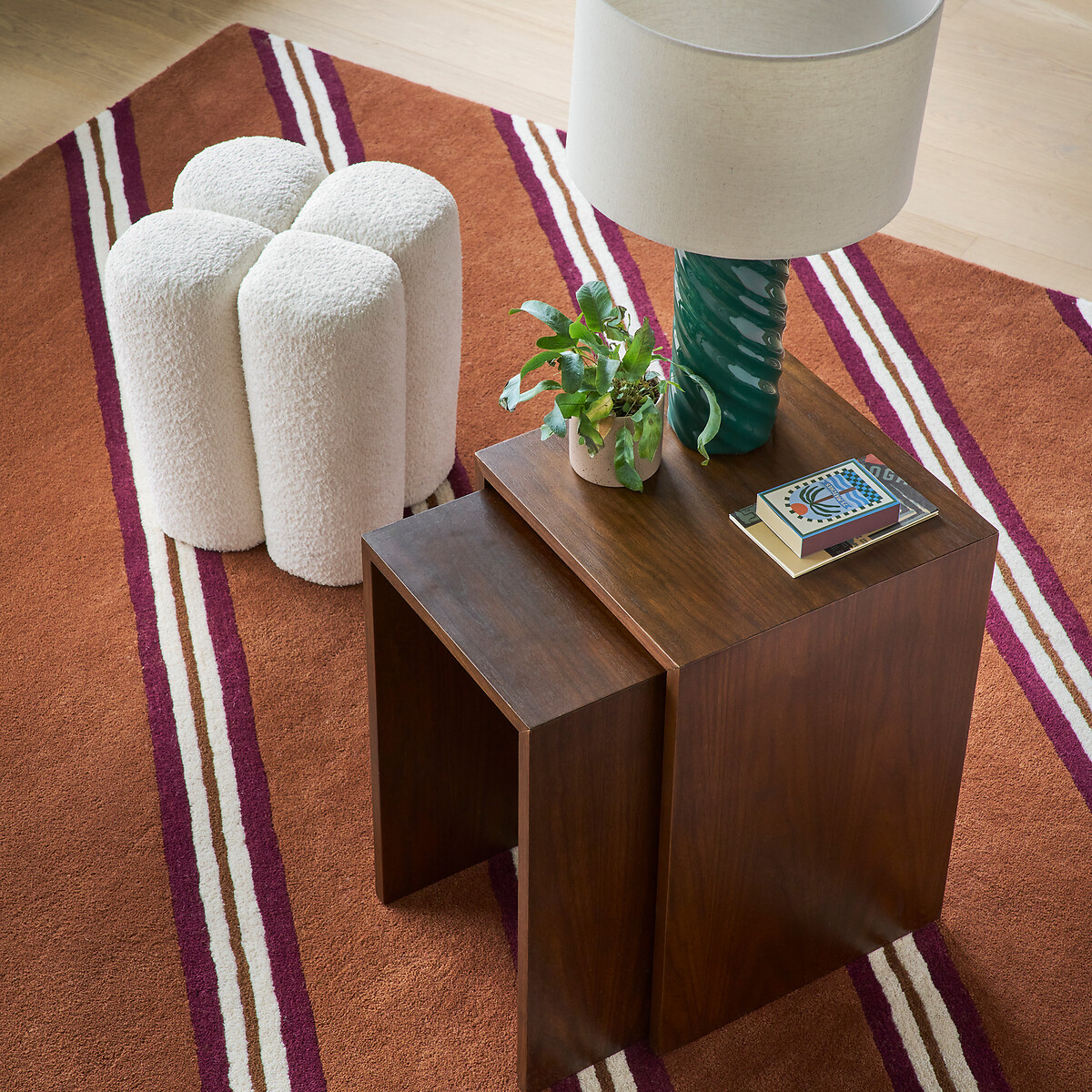 LA REDOUTE INTERIEURS<br>Candeeiro de mesa de cerâmica e linho, Dehen