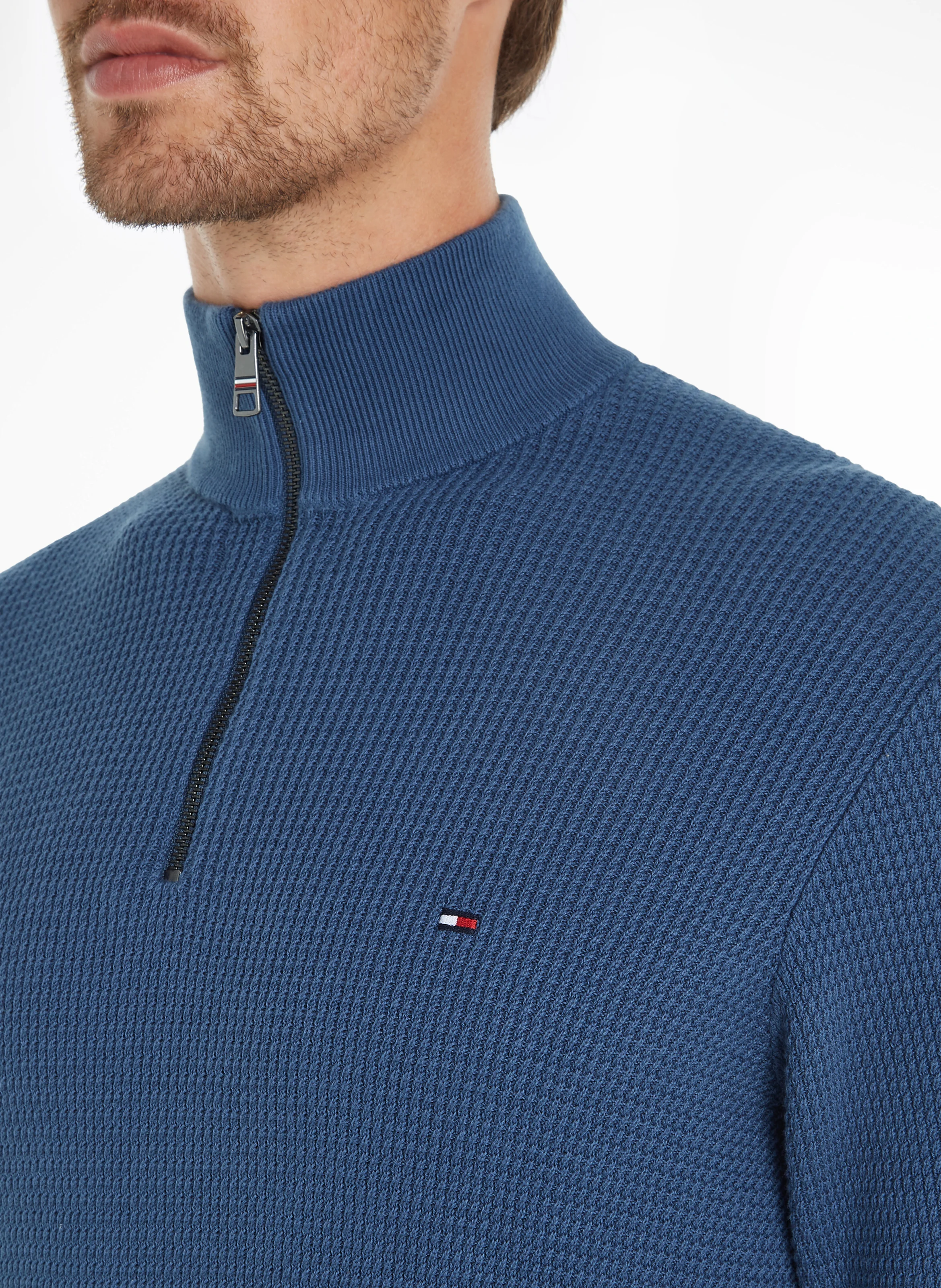 Polo regular-fit en coton organique | Bleu