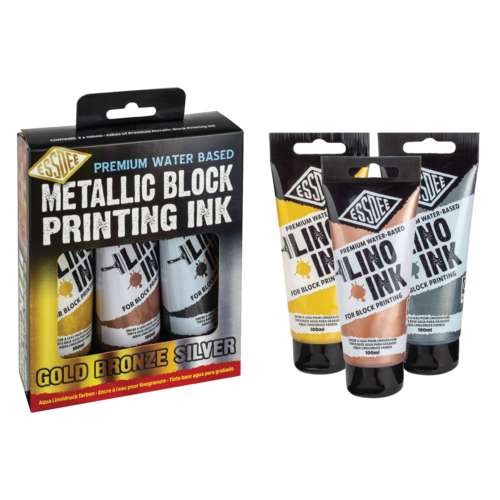 ESSDEE Premium Linol-Druckfarben Metallic-Set