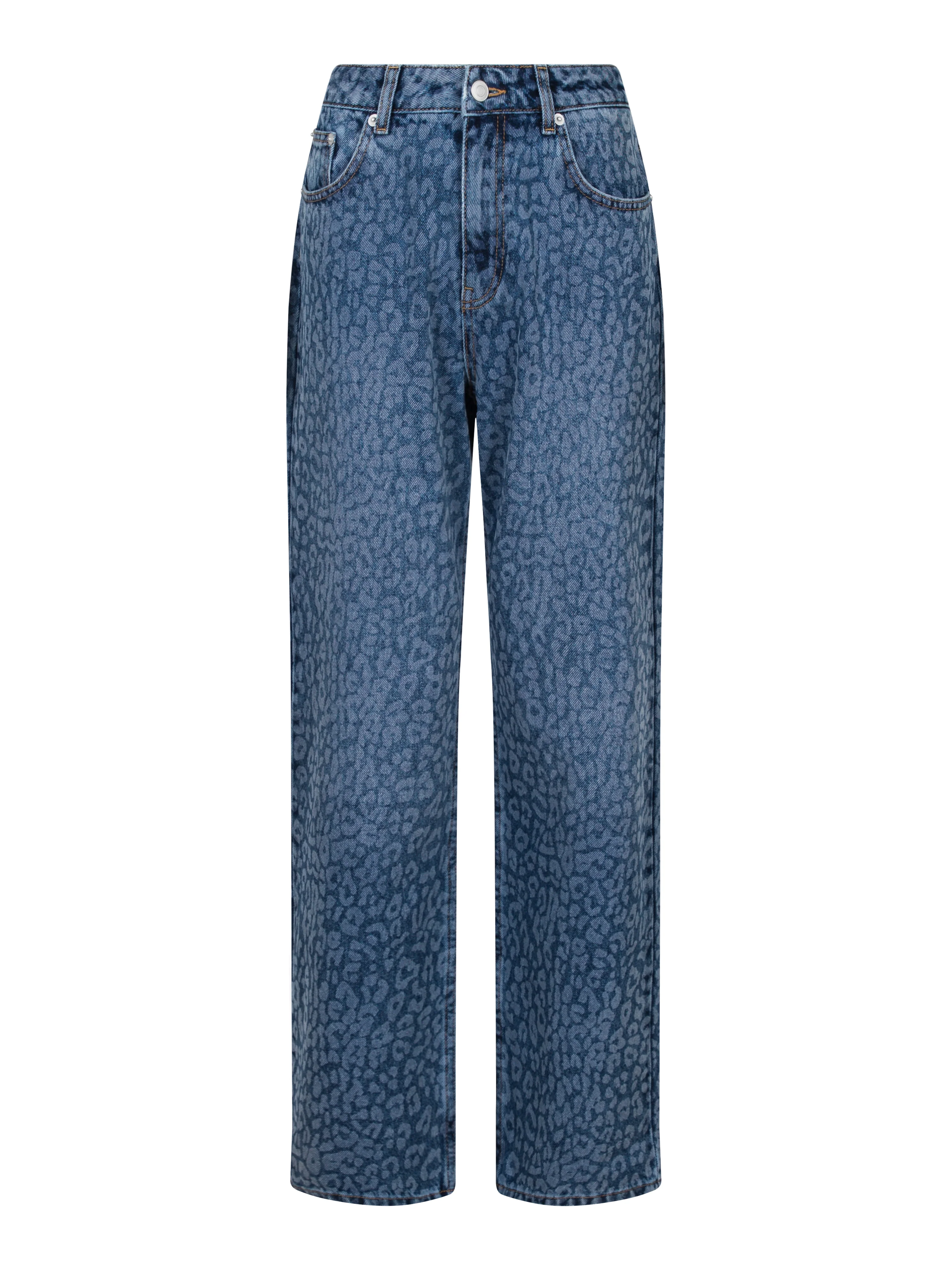 Neo Noir  Simona Fade Leo straight leg jeans - blå
