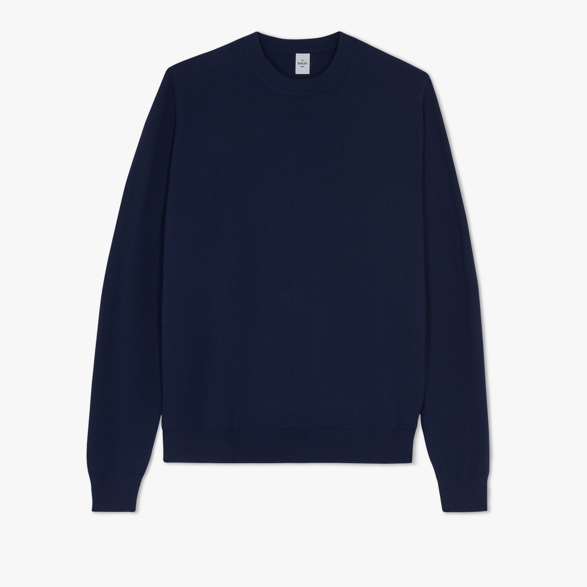 Pull En Laine Avec Details En Cuir