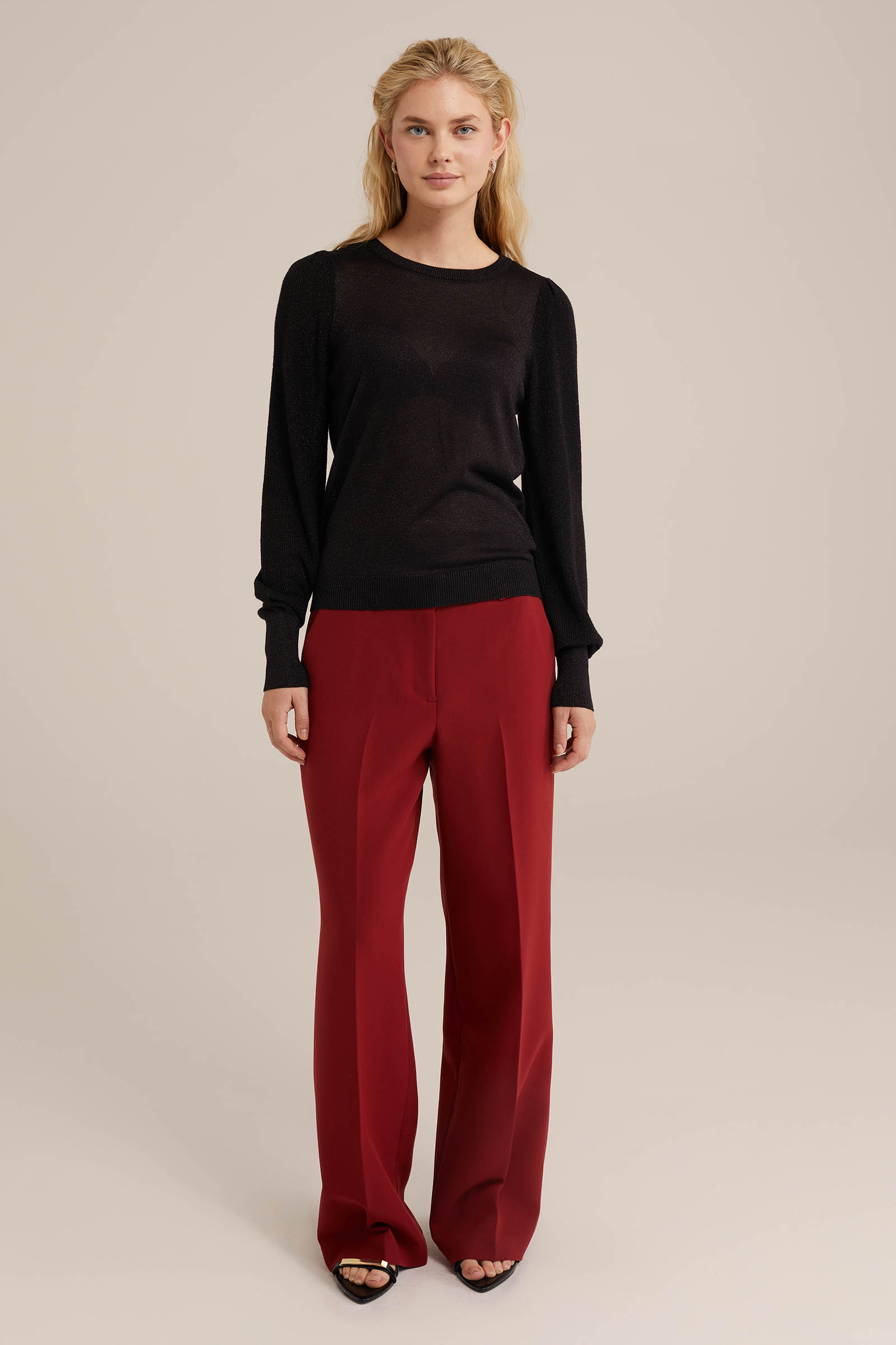 trui met glittergaren WE Fashion Zwart