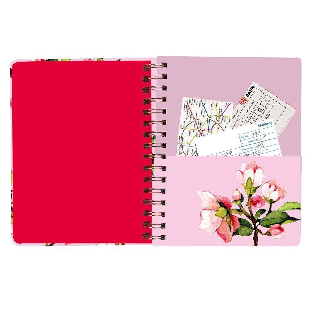 Ringbuch Hardcover Kirschblüte rosa