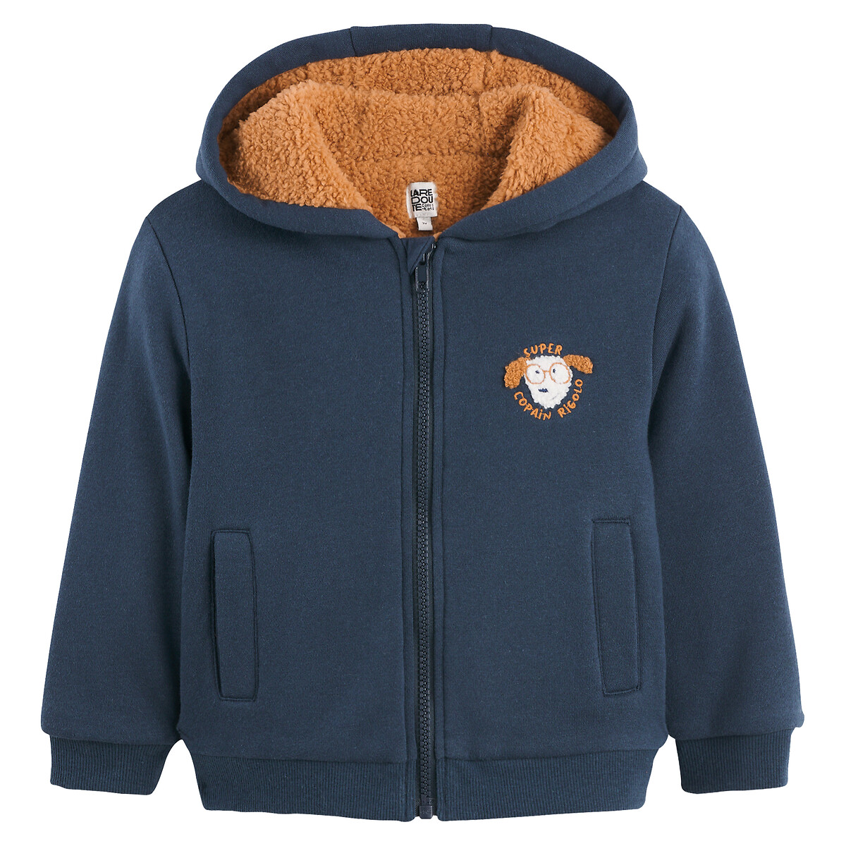 COLEÇÕES LA REDOUTE<br>Moletom com zíper, forrado com sherpa