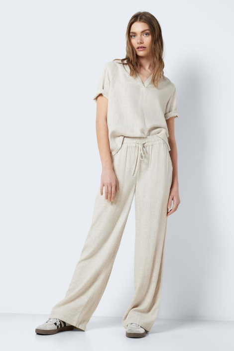 Noisy may ecru dames broek