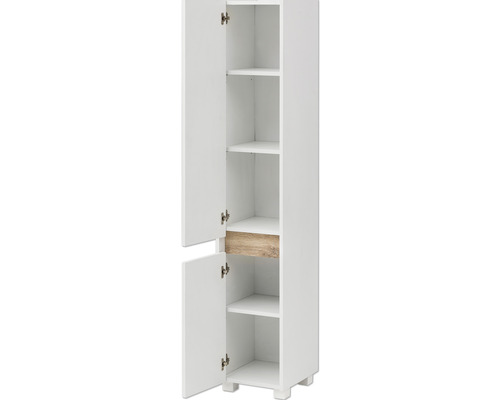 Meubelpartner Cosmo hoge kast, afmetingen (B x H x D): 30,2 x 164,5 x 33 cm, frontkleur: wit