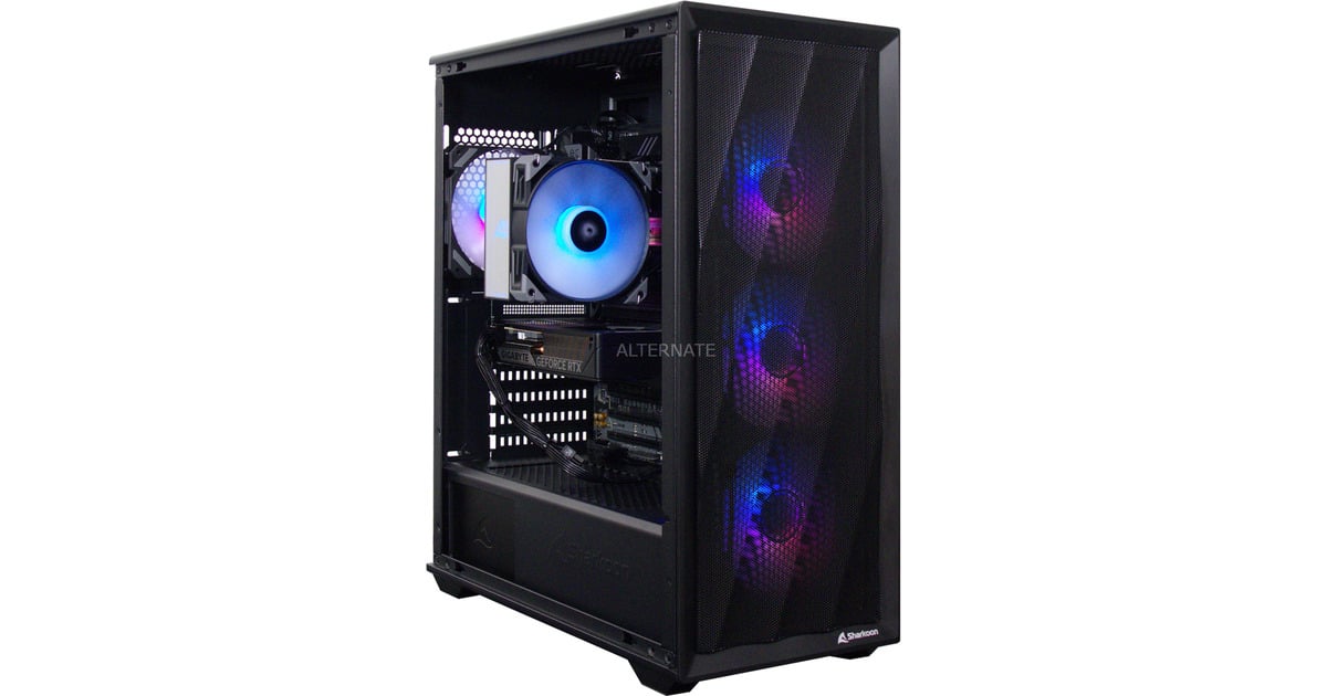 ALTERNATEThunderstorm Starter Ryzen 5 – RTX 5060 gaming pc  (Zwart | R5 7500F | RTX 5060 | 32 GB | 1 TB SSD)