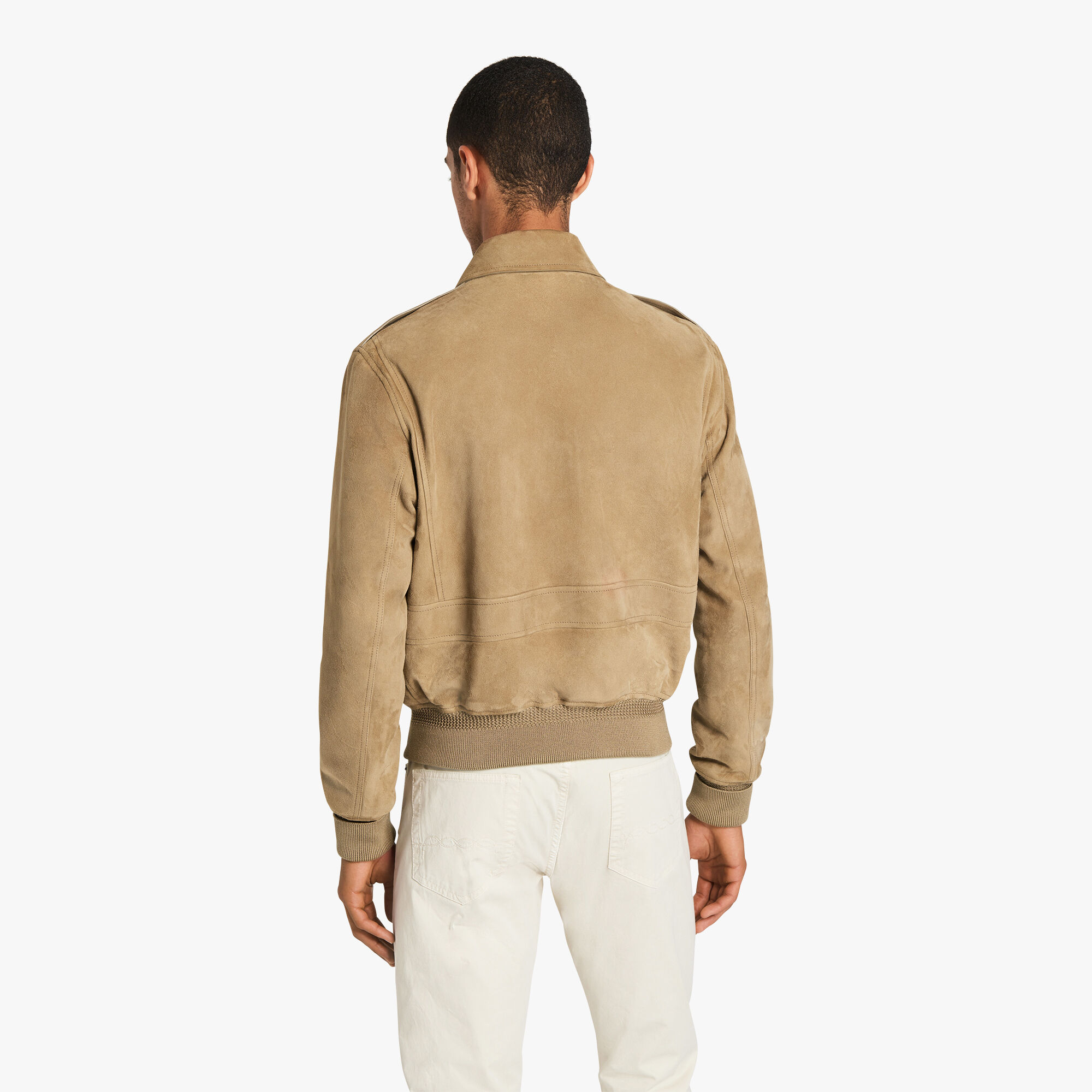 Blouson d'Aviateur En Veau Velours