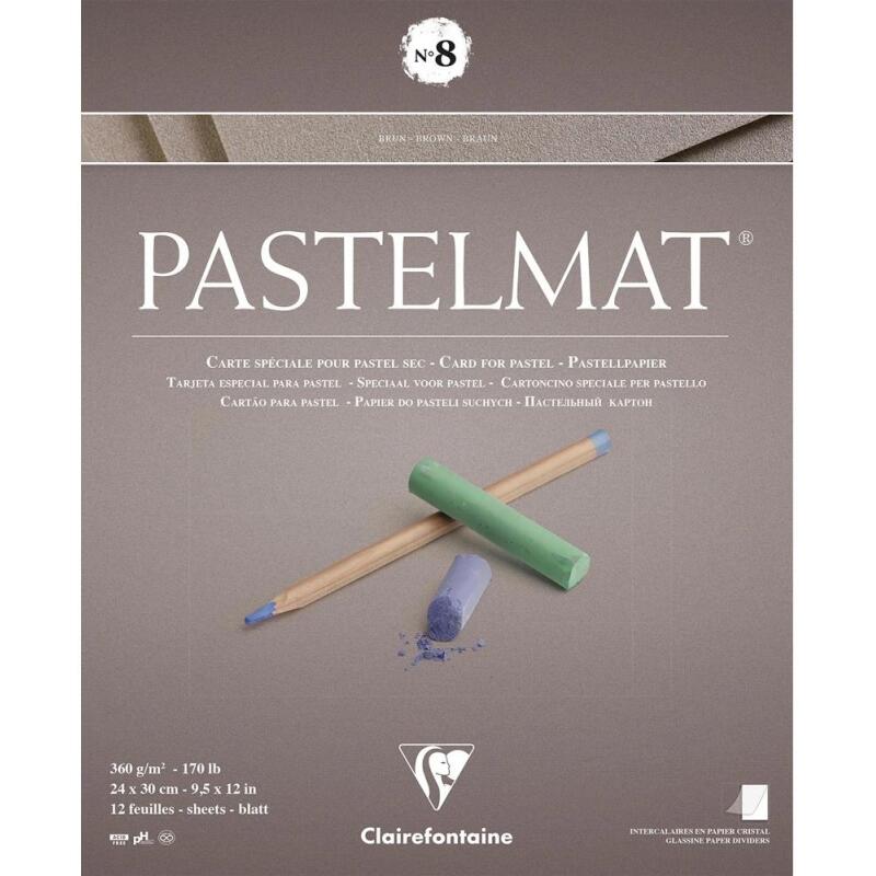 Pastelmat bloc collé 12F 24x30cm 360g n°8