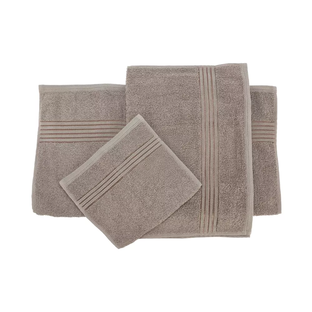 FS-STAR Handtuch 3er Set in verschiedenen Grössen Taupe