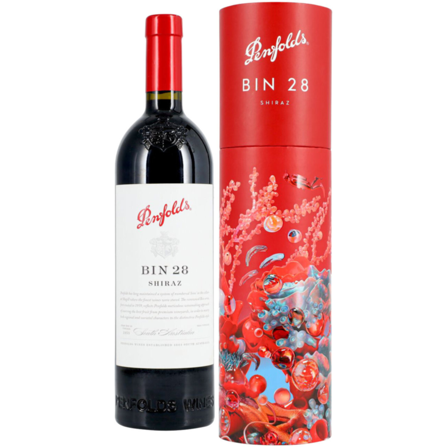 Shiraz Barossa Valley Australia Bin 28 Penfolds Deep Sea Geschenkbox -75cl