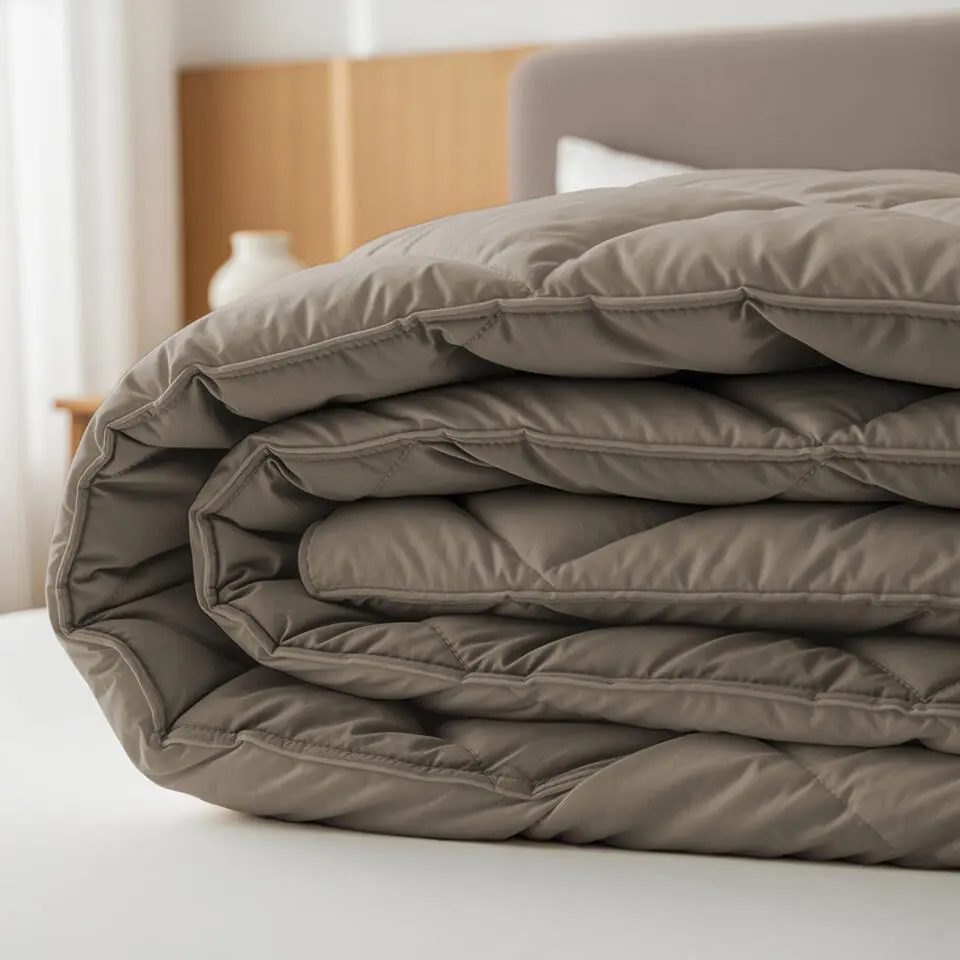 Dekbed zonder Overtrek Diamond 140x200 – Incl. Kussenslopen – Wasbaar – Taupe