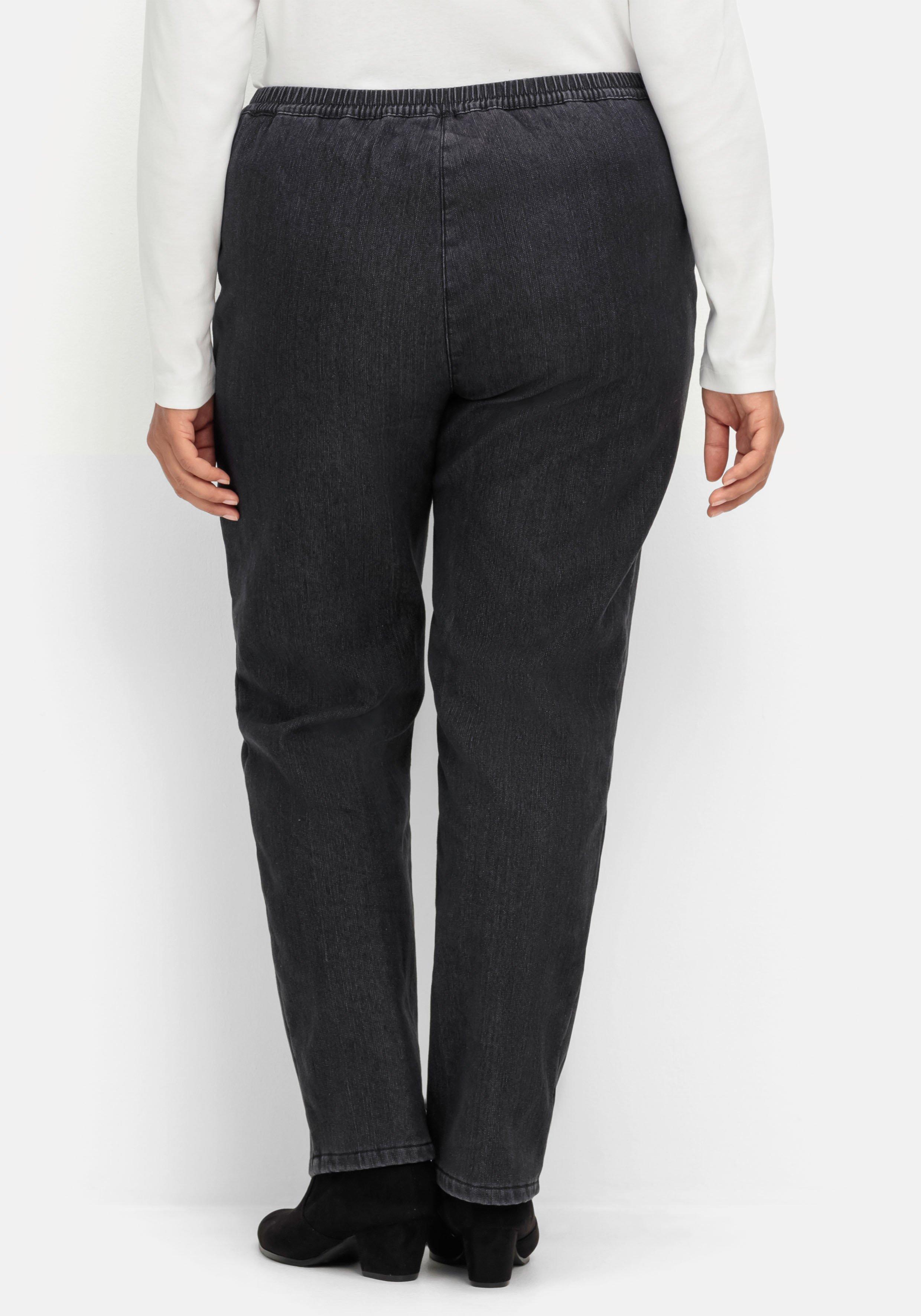 Thermojeans mit Komfortbund und Fleece-Futter
