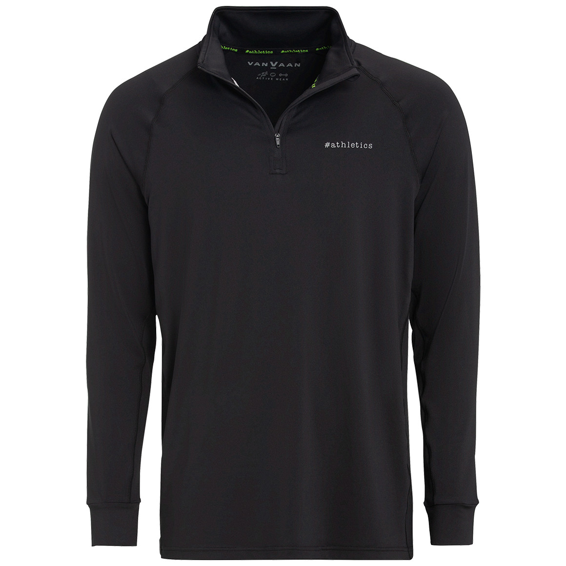 VanVaan Herren Sport-Langarmshirt mit Zipper schwarz