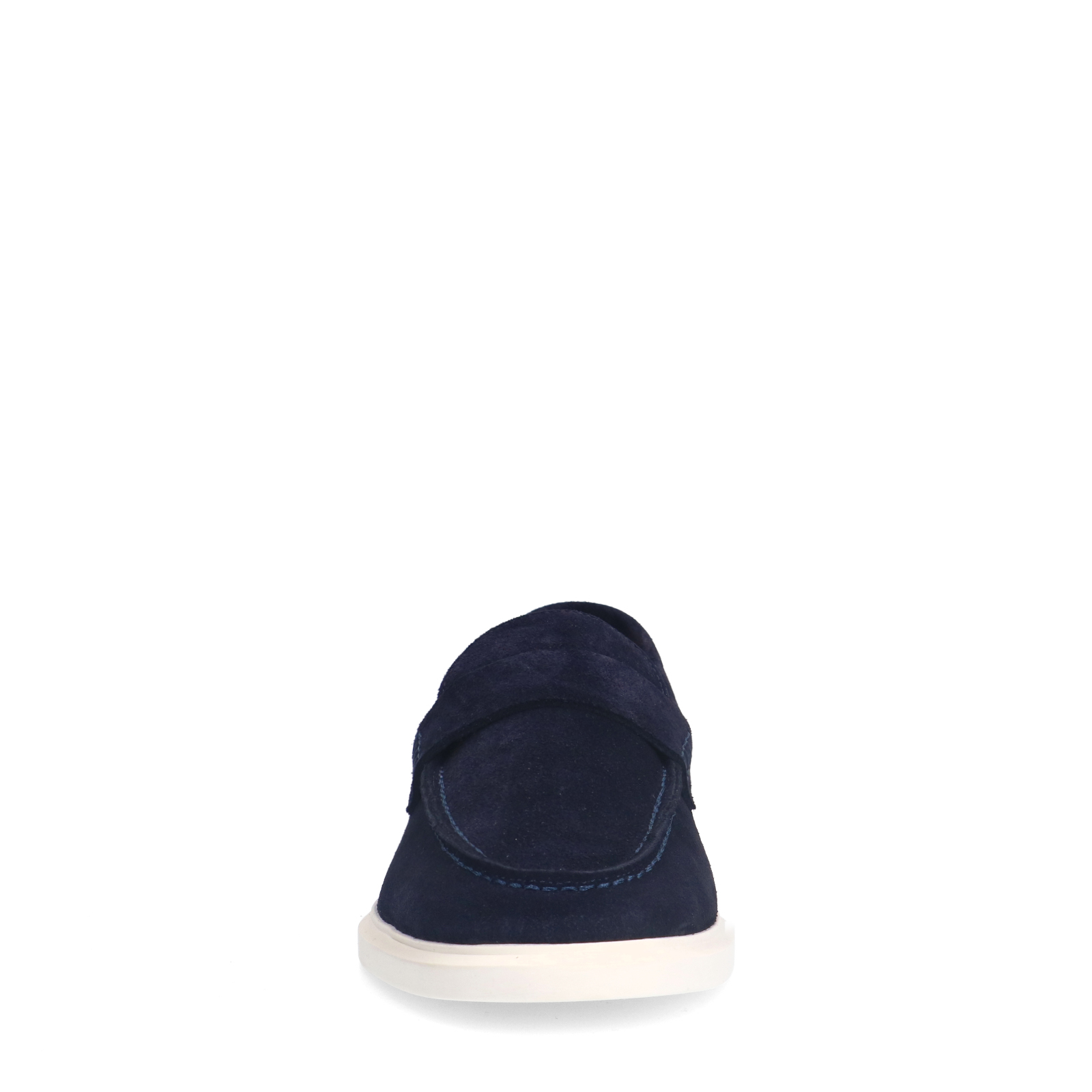 Donkerblauwe suède loafers