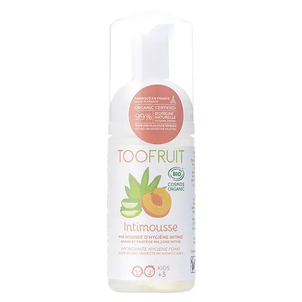 Toofruit Mousse Higiênica Íntima Infantil Body Intimousse com Pêssego e Aloe Vera 100ml